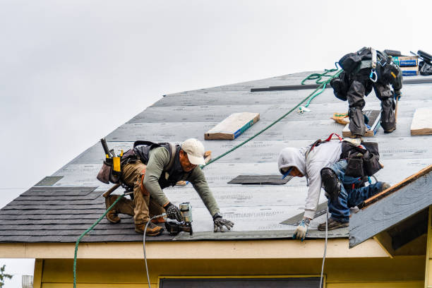 Professional Flat Roof Repair technician working in Roscommon, MI